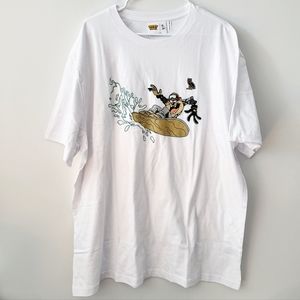 OVO x Loonie Tunes Collab Tasmanian Snowboard White T-shirt Men XXXL